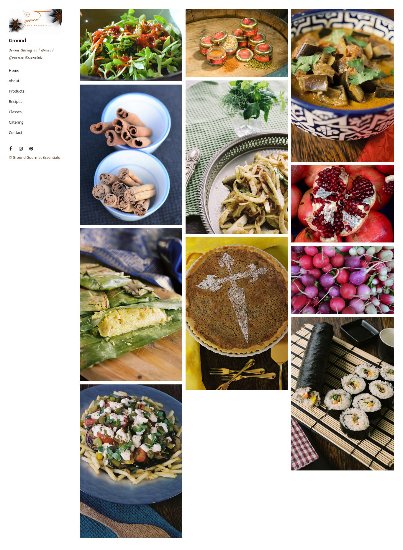 Screenshot from Ground Gourmet Essentials website